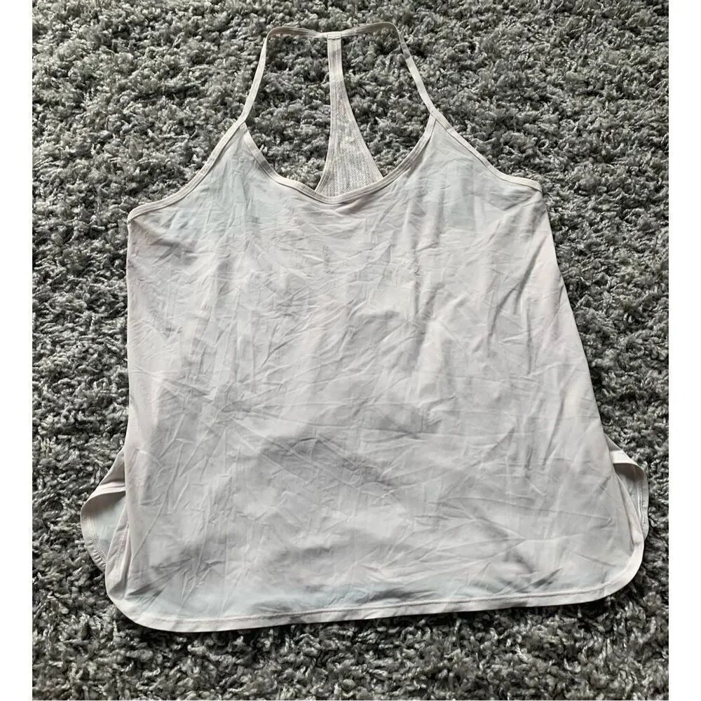 Lululemon milkshake pink Racerback Lace Athletic Tank Top Women's M